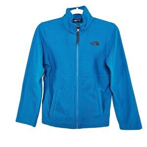 The North Face Boys TKA Glacier Jacket Medium 10 12 Blue Lightweight Fleece Soft